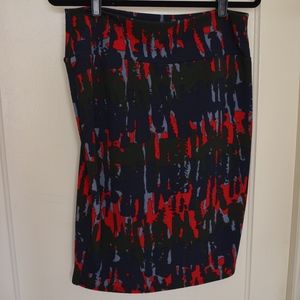 Black Patterned Lularoe Cassie Skirt L